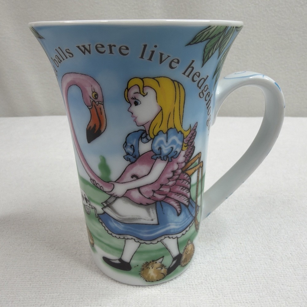 Alice in Wonderland Cafe Paul Cardew 2009 Croquet Mug Queen Hearts Flamingo